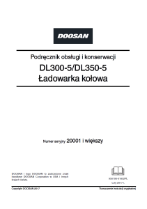 Instrukcja obsługi Doosan DL300-5 DL350-5 wydanie 2017
